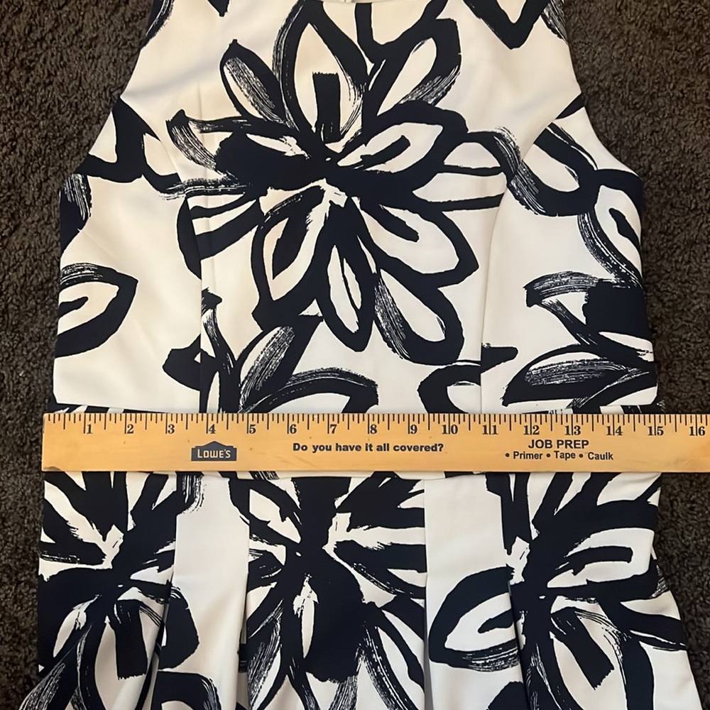 I.N.C Blue and White Summer Mini Sleeveless Daisy Dress - Picture 9 of 12